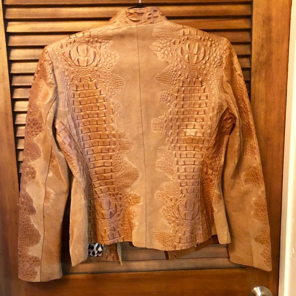 helen barabara rank montecito “croc back” coat - Picture 2 of 8